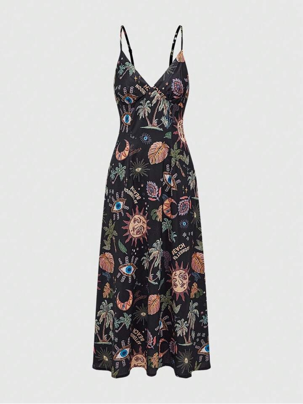 ROMWE Green Hippie summer Vacation Midi Dress - Picture 13 of 13